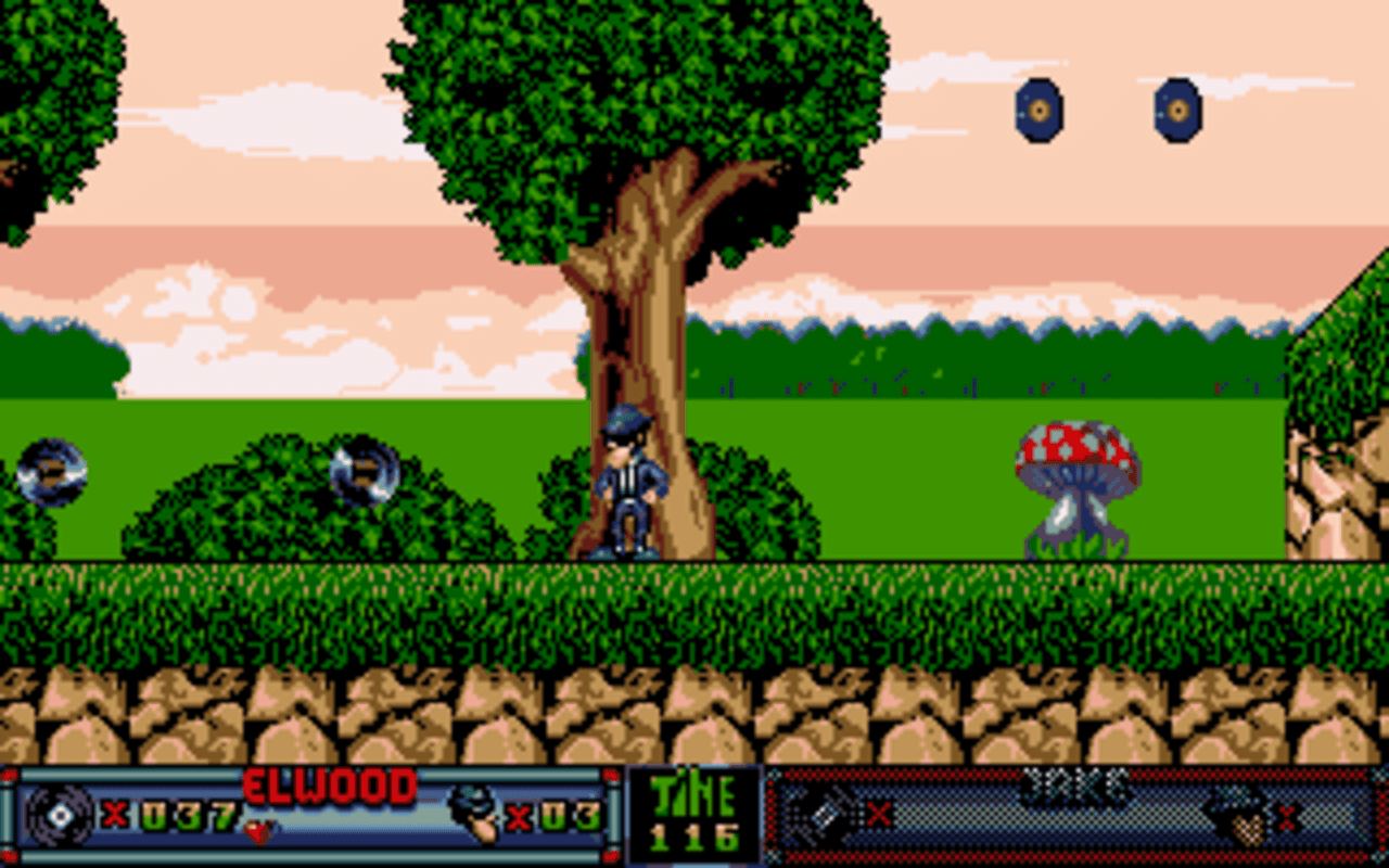 Gameplay screen of The Blues Brothers: Jukebox Adventure (2/4) Gameplay screen of The Blues Brothers: Jukebox Adventure (2/4)