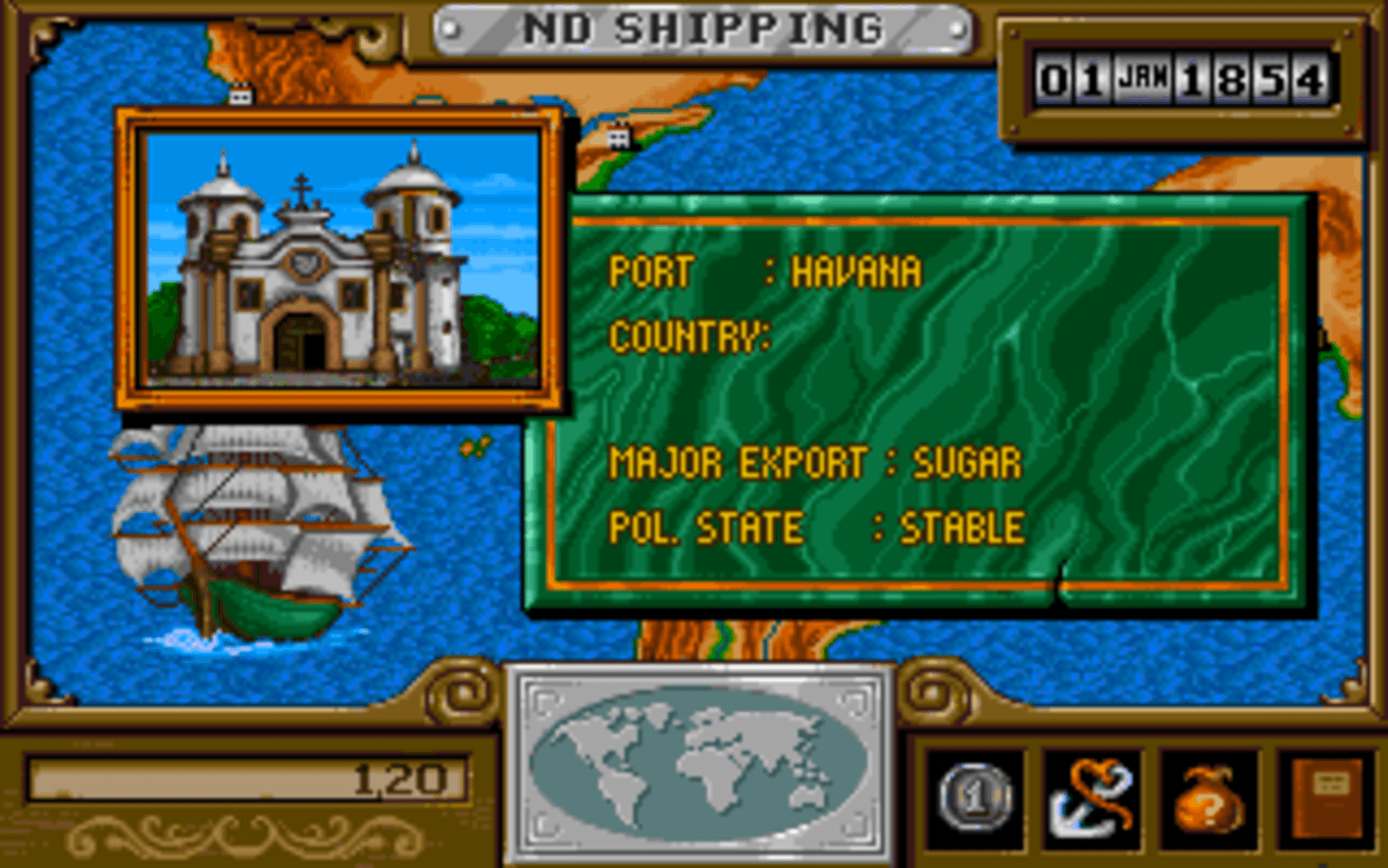 Gameplay screen of 1869 (8/8) Gameplay screen of 1869 (8/8)