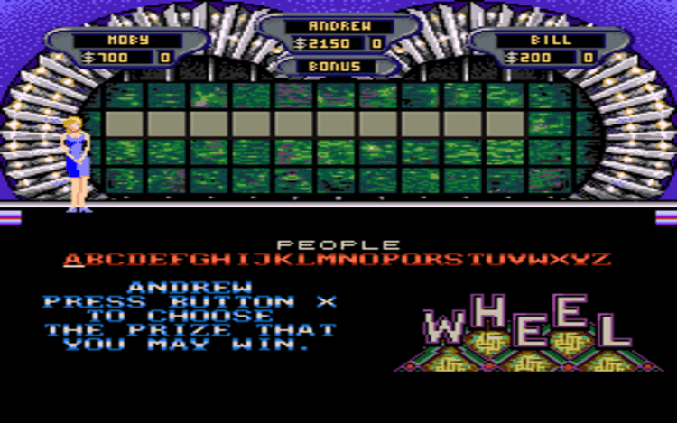 Gameplay screen of Wheel of Fortune: Deluxe Edition (6/8) Gameplay screen of Wheel of Fortune: Deluxe Edition (6/8)