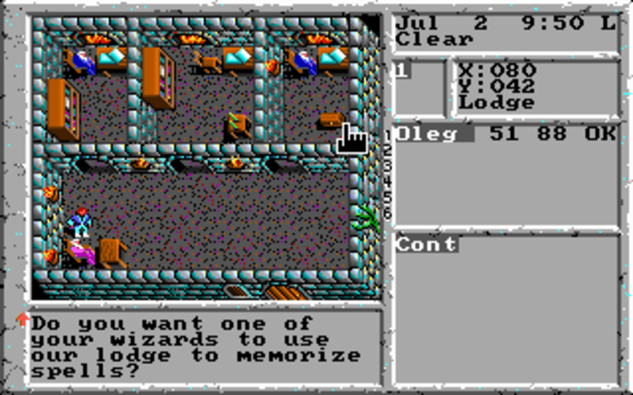 Gameplay screen of The Magic Candle II: The Four and Forty (4/8) Gameplay screen of The Magic Candle II: The Four and Forty (4/8)