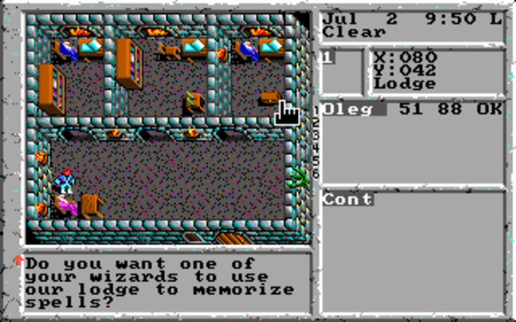 Gameplay screen of The Magic Candle II: The Four and Forty (4/8) Gameplay screen of The Magic Candle II: The Four and Forty (4/8)