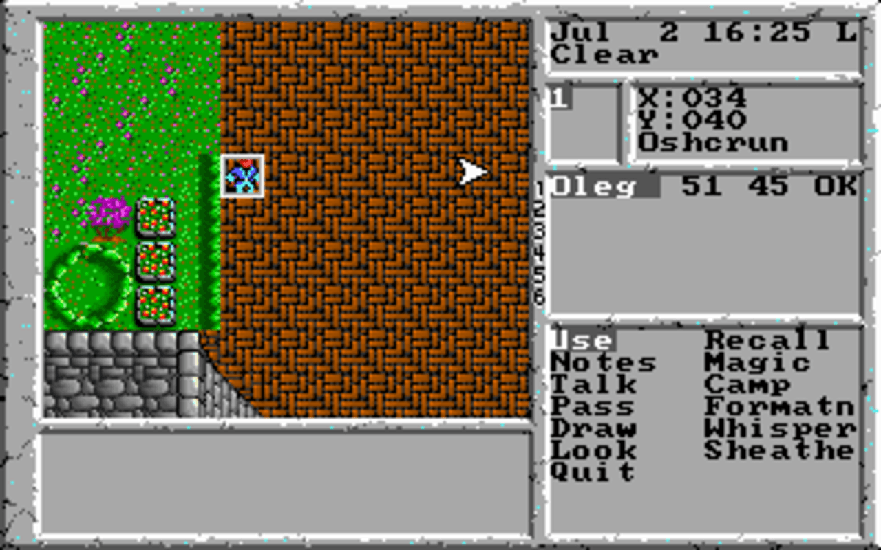Gameplay screen of The Magic Candle II: The Four and Forty (6/8) Gameplay screen of The Magic Candle II: The Four and Forty (6/8)