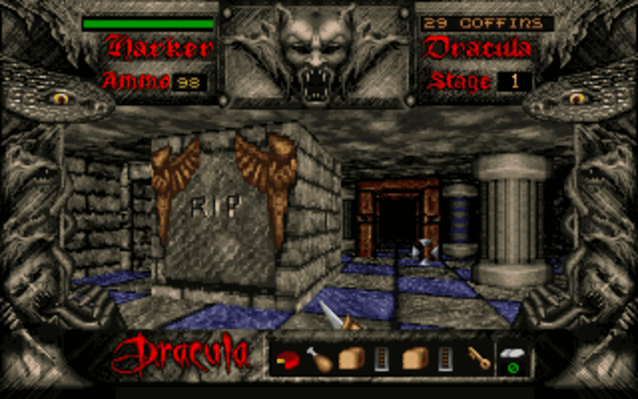 Gameplay screen of Bram Stoker's Dracula (2/8) Gameplay screen of Bram Stoker's Dracula (2/8)