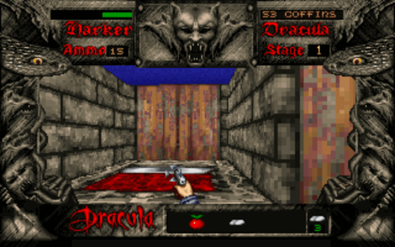Gameplay screen of Bram Stoker's Dracula (3/8) Gameplay screen of Bram Stoker's Dracula (3/8)