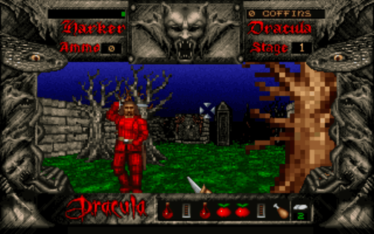Gameplay screen of Bram Stoker's Dracula (5/8) Gameplay screen of Bram Stoker's Dracula (5/8)