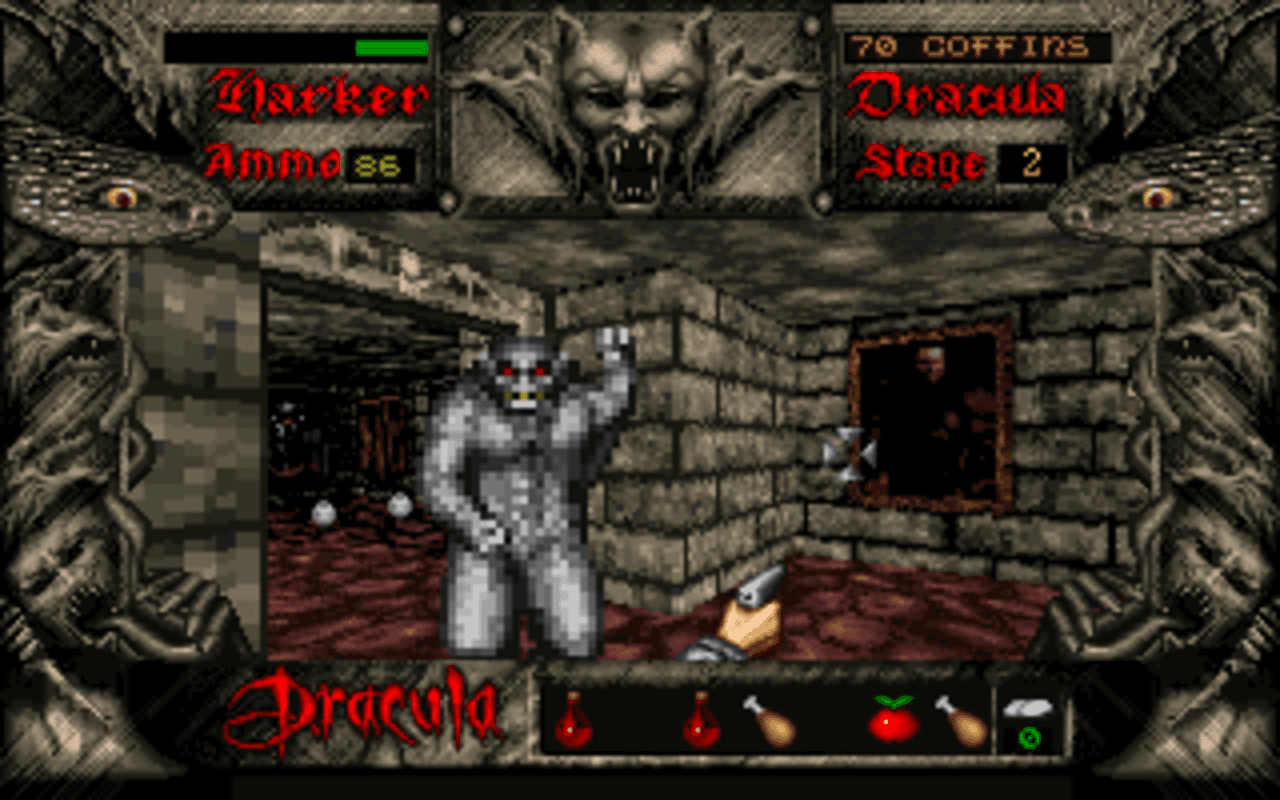 Gameplay screen of Bram Stoker's Dracula (6/8) Gameplay screen of Bram Stoker's Dracula (6/8)