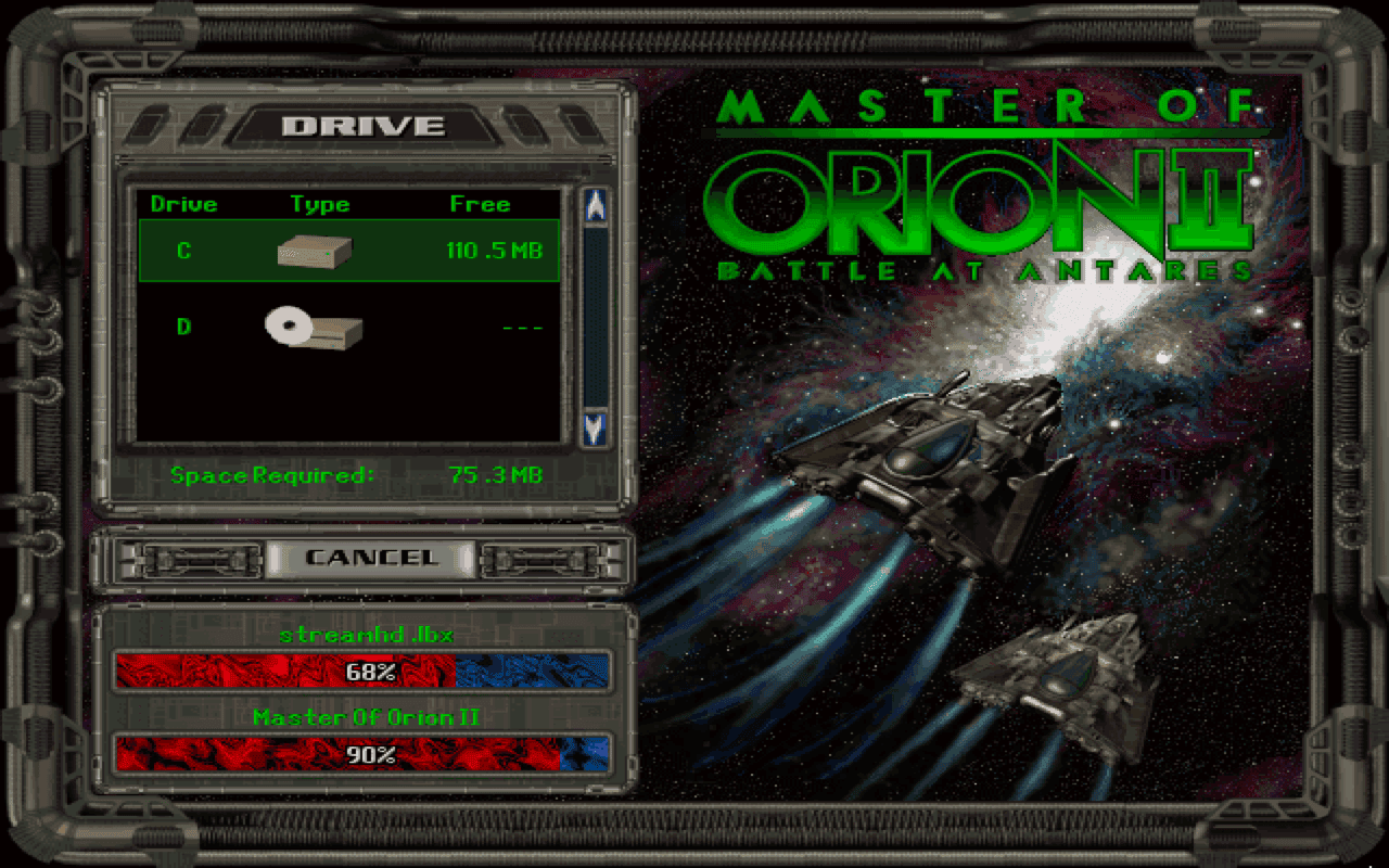 Jeu PC Master Of Orion 2 : Battle At Antares - Version Allemande Big Box - État Correct